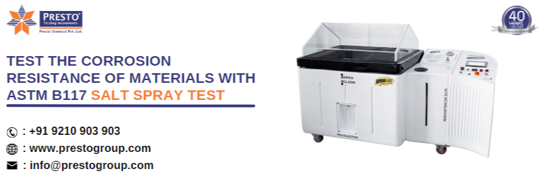 Test the corrosion resistance of materials with ASTM B117 salt spray test